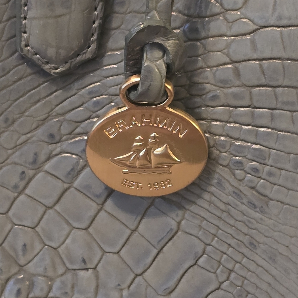 Brahmin Melbourne Anywhere Shoulder Bag with Crocodile Embossed Texture - Picture 5 of 11